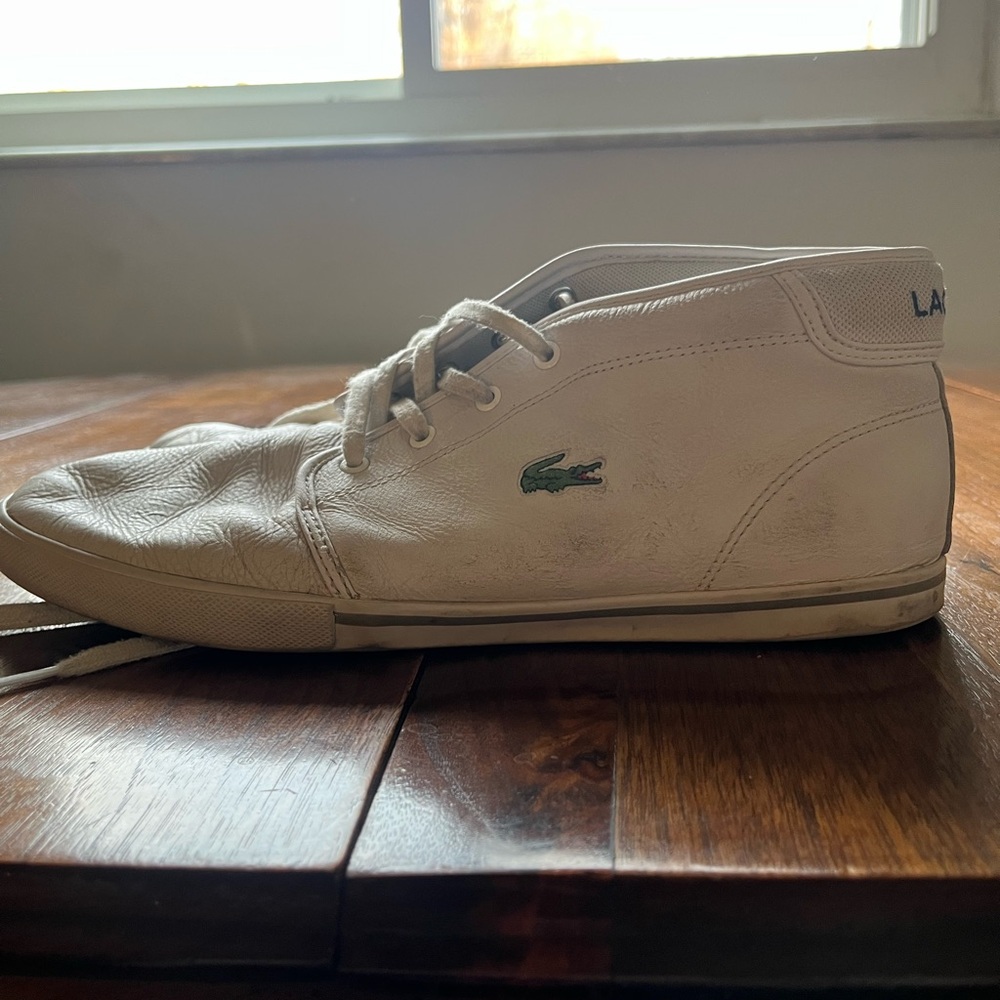 Lacoste Men's Off-White High-Top Sneakers